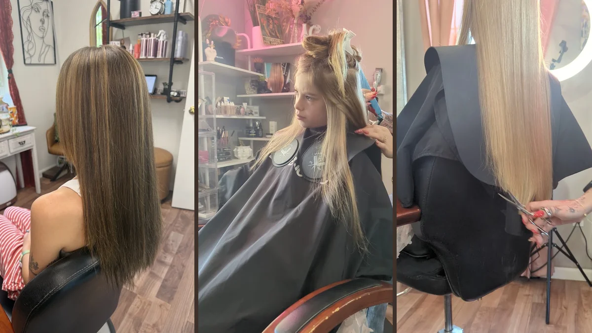 Haircut and color service area in a tidy salon.